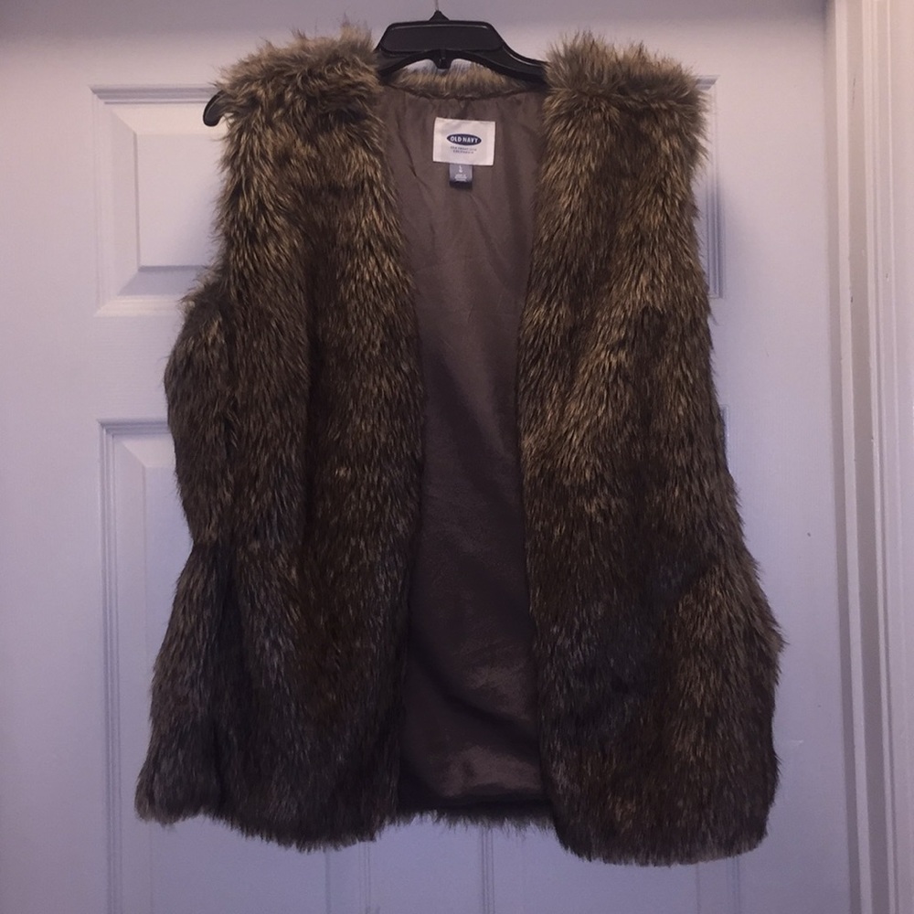 Faux fur vest